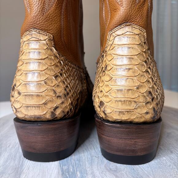Freebird by Steven Marshall Python Snakeskin Leather Cowboy Boots Men’s Size 11 - Picture 9 of 13